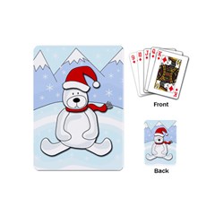 Polar Bear Playing Cards (mini)  by Valentinaart