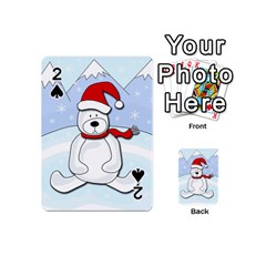 Polar Bear Playing Cards 54 (mini)  by Valentinaart