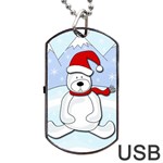 Polar bear Dog Tag USB Flash (Two Sides)  Back