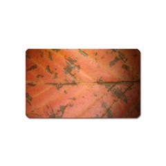 Red Leaf Texture Magnet (name Card) by SamEarl13