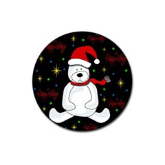 Polar Bear - Xmas Design Magnet 3  (round) by Valentinaart