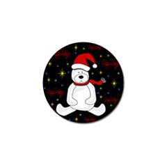 Polar Bear - Xmas Design Golf Ball Marker by Valentinaart