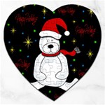 Polar bear - Xmas design Jigsaw Puzzle (Heart) Front