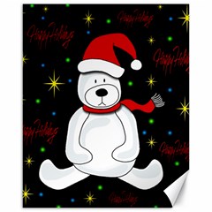 Polar Bear - Xmas Design Canvas 16  X 20   by Valentinaart