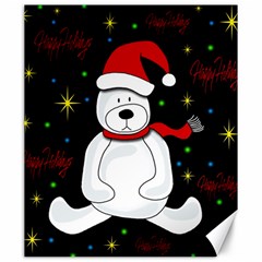 Polar Bear - Xmas Design Canvas 20  X 24   by Valentinaart