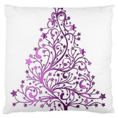 Elegant Starry Christmas Pink Metallic Look Large Cushion Case (two Sides) by yoursparklingshop