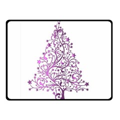 Elegant Starry Christmas Pink Metallic Look Double Sided Fleece Blanket (small)  by yoursparklingshop