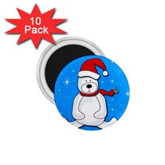 Polar Bear - Blue 1 75  Magnets (10 Pack)  by Valentinaart