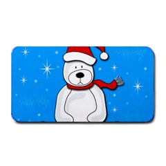 Polar Bear - Blue Medium Bar Mats by Valentinaart