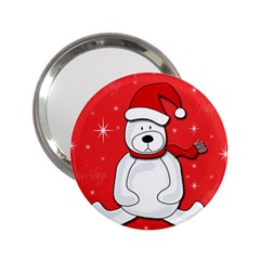 Polar Bear - Red 2 25  Handbag Mirrors by Valentinaart