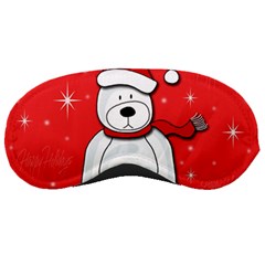 Polar Bear - Red Sleeping Masks by Valentinaart