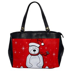 Polar Bear - Red Office Handbags by Valentinaart