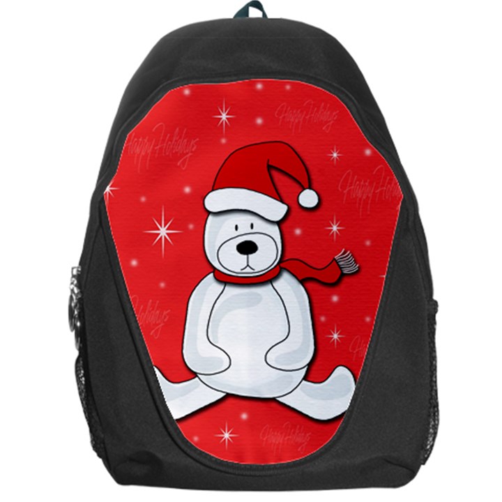 Polar bear - red Backpack Bag