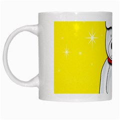 Polar Bear - Yellow White Mugs by Valentinaart