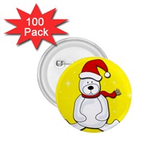 Polar Bear - Yellow 1 75  Buttons (100 Pack)  by Valentinaart