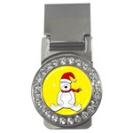 Polar bear - yellow Money Clips (CZ)  Front