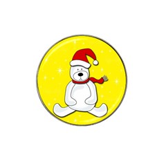 Polar Bear - Yellow Hat Clip Ball Marker by Valentinaart