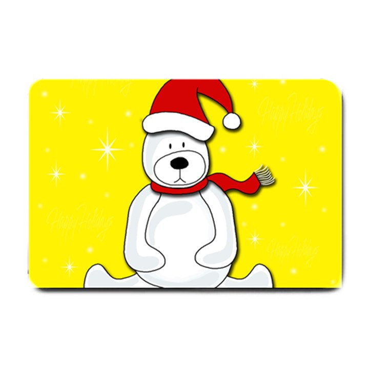 Polar bear - yellow Small Doormat 