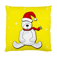 Polar Bear - Yellow Standard Cushion Case (two Sides) by Valentinaart