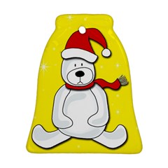 Polar Bear - Yellow Bell Ornament (2 Sides) by Valentinaart