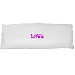 Pink Love Hearts Typography Body Pillow Case Dakimakura (Two Sides) Front