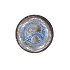 Silver Gray Blue Geometric Art Circle Hat Clip Ball Marker (4 Pack) by yoursparklingshop