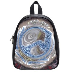 Silver Gray Blue Geometric Art Circle School Bags (small)  by yoursparklingshop