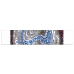 Silver Gray Blue Geometric Art Circle Flano Scarf (small)