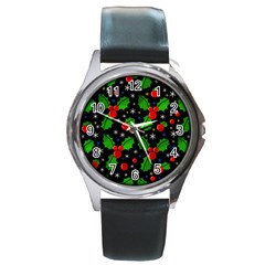 Xmas Magical Pattern Round Metal Watch