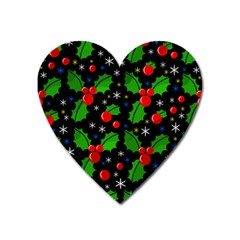 Xmas Magical Pattern Heart Magnet