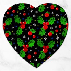 Xmas Magical Pattern Jigsaw Puzzle (heart) by Valentinaart