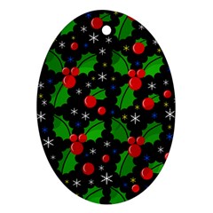 Xmas Magical Pattern Oval Ornament (two Sides) by Valentinaart