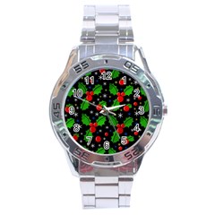 Xmas Magical Pattern Stainless Steel Analogue Watch