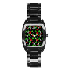 Xmas Magical Pattern Stainless Steel Barrel Watch