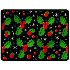 Xmas Magical Pattern Double Sided Fleece Blanket (large) 