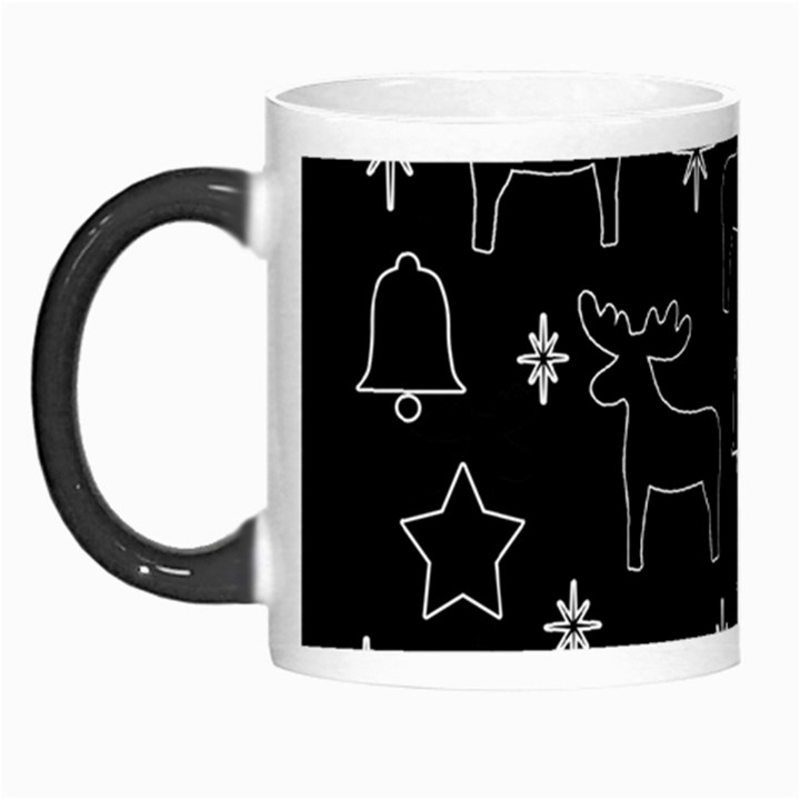 Black Xmas pattern Morph Mugs