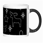 Black Xmas pattern Morph Mugs Right