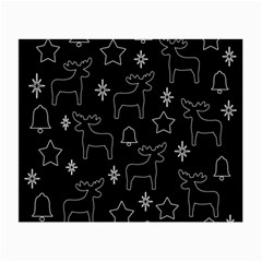 Black Xmas Pattern Small Glasses Cloth (2-side)