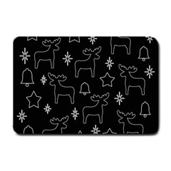 Black Xmas Pattern Small Doormat 