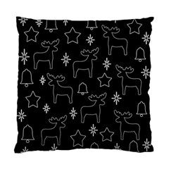 Black Xmas Pattern Standard Cushion Case (one Side)