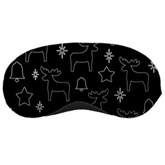 Black Xmas Pattern Sleeping Masks