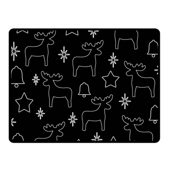 Black Xmas pattern Fleece Blanket (Small)