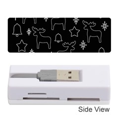 Black Xmas Pattern Memory Card Reader (stick) 