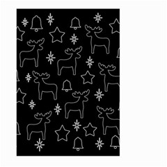 Black Xmas Pattern Large Garden Flag (two Sides)