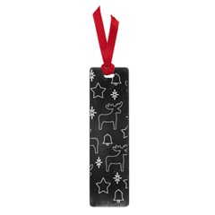 Black Xmas Pattern Small Book Marks by Valentinaart