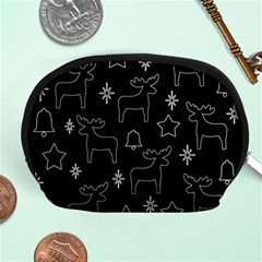 Black Xmas Pattern Accessory Pouches (medium) 