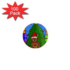 Xmas Gifts 1  Mini Buttons (100 Pack) 