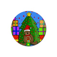 Xmas Gifts Rubber Round Coaster (4 Pack) 