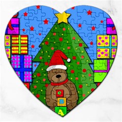 Xmas Gifts Jigsaw Puzzle (heart) by Valentinaart