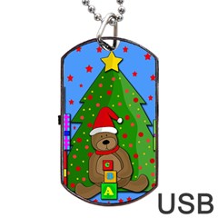 Xmas Gifts Dog Tag Usb Flash (two Sides)  by Valentinaart